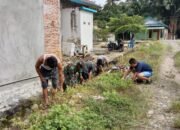 Babinsa Desa Langkidi Kompak Bersama Warga Gelar Karya Bakti