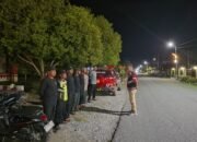 Polsek Tomoni Timur Gelar Patroli Malam Bersama Linmas Desa Purwosari