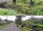 Semangat Gotong Royong Babinsa Kopda Nazaruddin Bersama Warga Desa Lauwa Bersihkan Parit